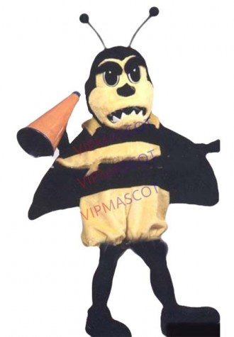 mascot Buzzing Fighting Hornet Mascot Costume with Horn Adult Size Mascot Mascota Outfit Suit Halloween Fancy Dress Costume