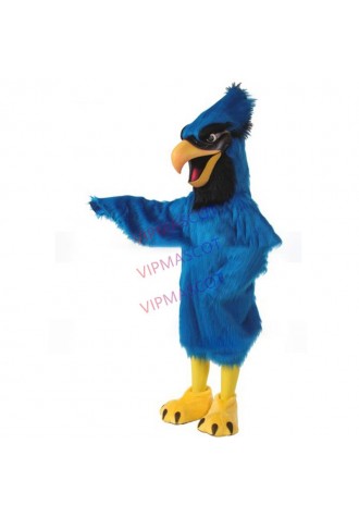 mascot Long Hair Blue Jay Mascot Costume Deluxe Plush Mascotte Outfit Suit Party Carnival Cosply Costumes