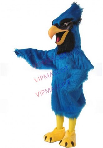 mascot Long Hair Blue Jay Mascot Costume Deluxe Plush Mascotte Outfit Suit Party Carnival Cosply Costumes