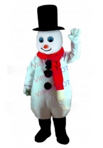 mascot Mr. Snowman Mascot Costume Cartoon Character carnival costume fancy Costume party
