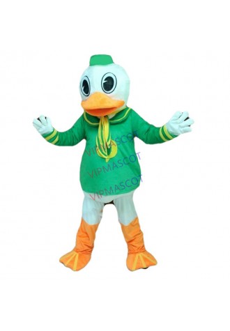Cute Christmas halloween Deluxe Green Duck Nice Mascot Costume Fancy Cartoon Character Party Dress Free Shipping