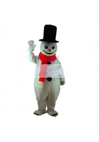 Hot sale Cute Adult cartoon character cute black hat snowman Mascot Costume Halloween party costumes adult size