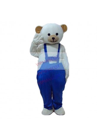 NEW Foam new Adult cute cartoon blue strap bear mascot fancy dress lovely costumes party costumes