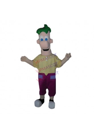 New arrival Cute Cartoon Character Adult Ferb Boy Character Costume Halloween mascot costumes