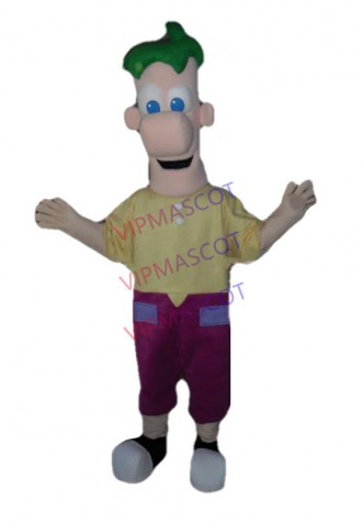 New arrival Cute Cartoon Character Adult Ferb Boy Character Costume Halloween mascot costumes