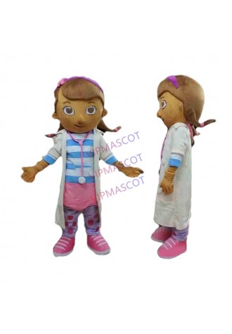Hot sale Foam Cartoon Character Adult brown hair girl Mascot Costume Adult Suit for Hallooween