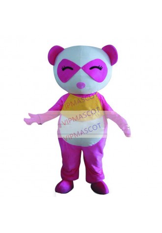 Adult Cartoon Character cute purple panda Mascot Costume Hallooween party costume adult size