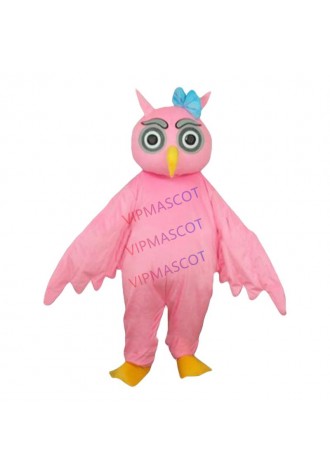 Foam Hot Cartoon Character Adult Pink Owl Dress cosplay Halloween  Party Costume