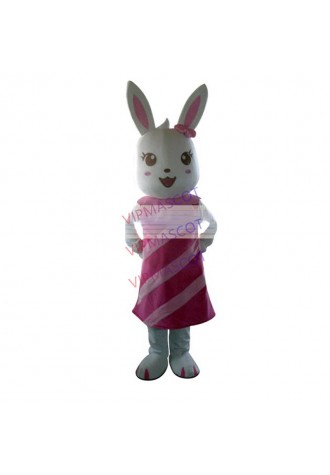 New arrival Adult cute pink happy rabbit mascot fancy dress costumes Halloween party costumes