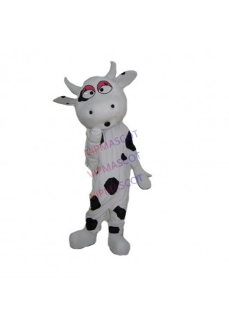 New arrival Foam Cartoon Character Adult Little Dotted COW Adult Mascot Costume for party free shipping to worldwide