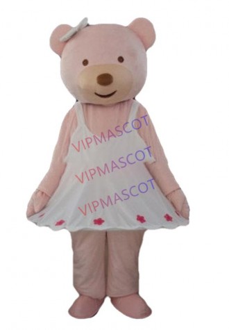 Hot sale Foam new Cartoon Character lovely pink bear mascot Costume fancy dress costume Adult size