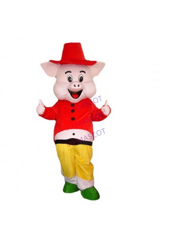 New arrival Cute Cartoon Character Adult cute happy pig mascot Costume fancy dress party costume adult size