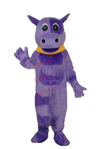 Foam Custom made Cartoon Character Adult customized Purple Cow Dress cosplay Halloween  Party Costume