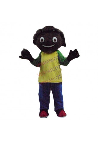 New arrival Foam Cartoon Character Adult lovely black face doll Mascot Costume fancy dress party costume adult size