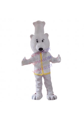 Hot sale Cute Cartoon Character Adult cute white bear Mascot Costume fancy dress party costume