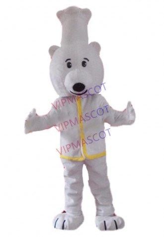Hot sale Cute Cartoon Character Adult cute white bear Mascot Costume fancy dress party costume