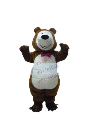 Hot selling Cute Adult lovely cartoon smile bear mascot costume fancy dress party costumes adult size