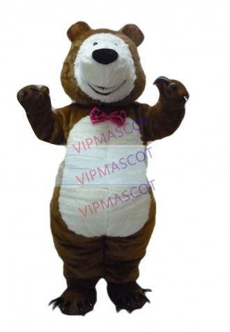 Hot selling Cute Adult lovely cartoon smile bear mascot costume fancy dress party costumes adult size