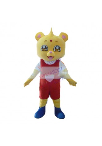 Hot selling Foam Adult lovely cartoon red cloth bear mascot costume fancy dress party costumes adult size