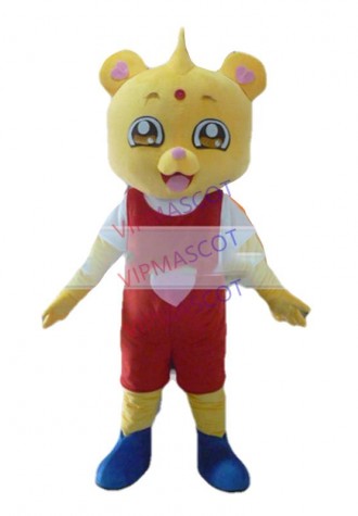 Hot selling Foam Adult lovely cartoon red cloth bear mascot costume fancy dress party costumes adult size