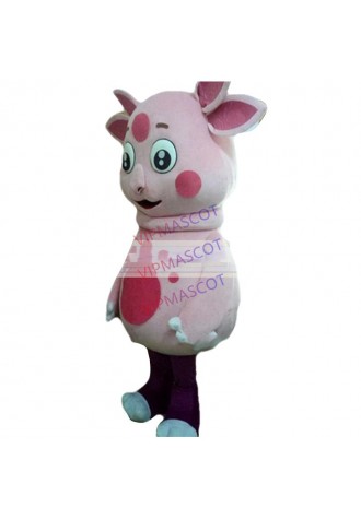 Foam Adult cartoon character lovely pink deer Mascot Costume Halloween party costumes adult size