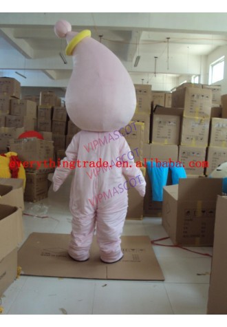 Hot sale Foam Cartoon Character Adult lovely pink baby Mascot Costume fancy dress party costume
