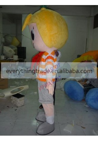 New arrival Cute Adult cartoon cute big eyes boy mascot costume suit fancy dress party costumes