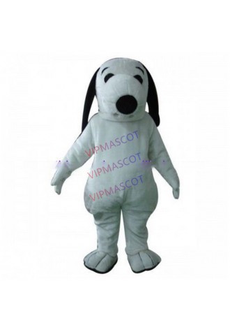 New arrival Foam Cartoon Character Adult Dog White Black Mascot Costume Adult Size costumes