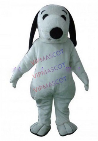 New arrival Foam Cartoon Character Adult Dog White Black Mascot Costume Adult Size costumes