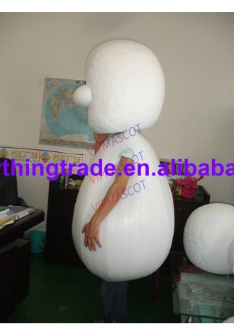 Hot sale Cute Adult lovely white doll mascot fancy dress costumes Halloween cartoon party costumes