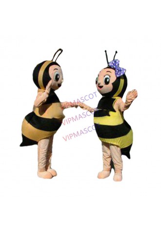 Hot sale Cute Adult NEW bee Girl Mascot Costume Halloween Cartoon Party Outfits Fancy Dress