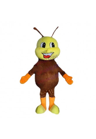 Hot sale Cute Cartoon Character Adult lovely brown ant Mascot Costume fancy dress Halloween party costume