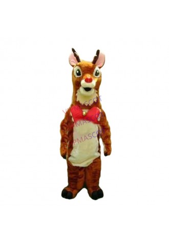 Hot sale Cute Adult REINDEER RUDOLPH MASCOT COSTUME Adult Fancy Dress Cartoon Character Party Outfit Suit