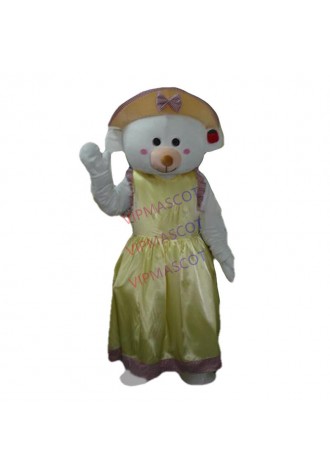 Hot selling Cute Adult cute High quality beautiful the Princess Bear Mascot Costume Wedding Teddy Bear Mascot Costume