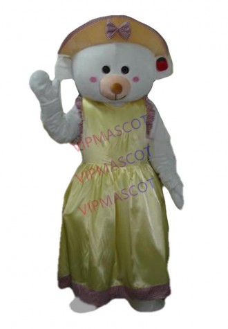 Hot selling Cute Adult cute High quality beautiful the Princess Bear Mascot Costume Wedding Teddy Bear Mascot Costume