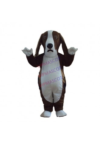 cosplay costumes  Bassat Brown Dog Mascot Costume Fancy Dress Adult Size