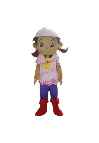 NEW Adult cartoon lovely pink hat girl mascot costume fancy dress costumes party costumes