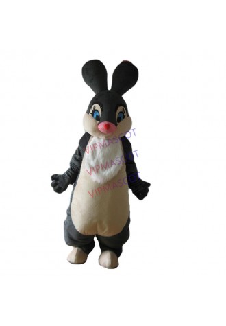 Black Easter Bunny Rabbit Mascot Costume Adult Cartoon Character Cute Hare Rabbit Mascot Costume for Halloween party event