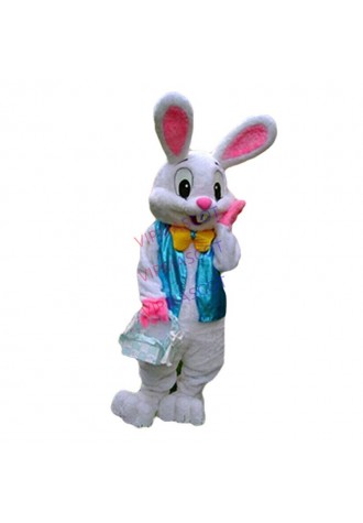 In stock,Easter Bunny Mascot Costume EPE Fancy Dress Cosplay Rabbit Outfit Adult Size