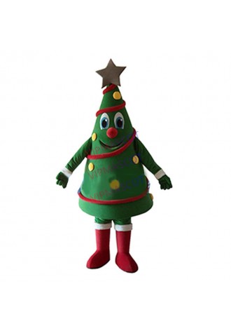 Hot Sales Green Christmas Tree Mascot Costume Free Shipping