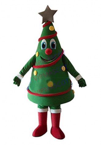 Hot Sales Green Christmas Tree Mascot Costume Free Shipping