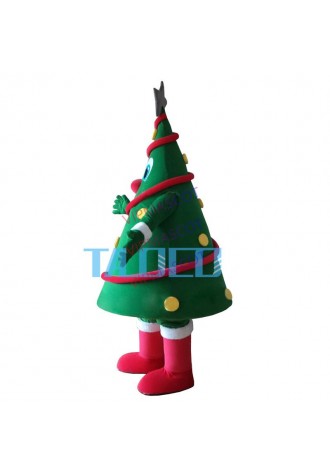 Hot Sales Green Christmas Tree Mascot Costume Free Shipping