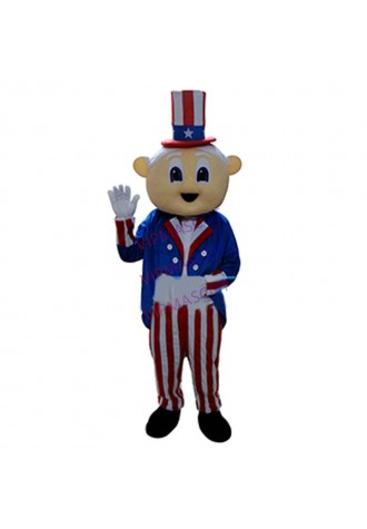 Adult Size American Old Man Magician Mascot Costume Free Shipping