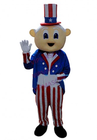 Adult Size American Old Man Magician Mascot Costume Free Shipping