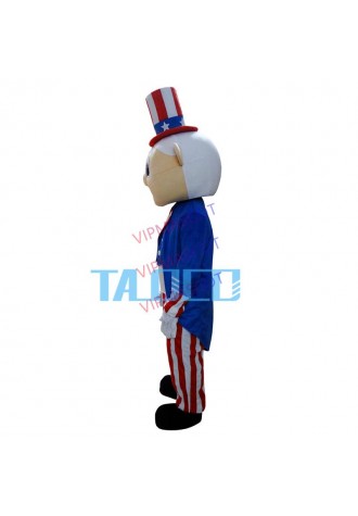 Adult Size American Old Man Magician Mascot Costume Free Shipping