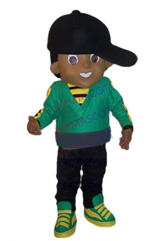 Black Hat Boy Mascot Costume Adult Cartoon Character Anime Cosply Costumes Birthday Party Carnival Mascotte Fancy Dress 1759