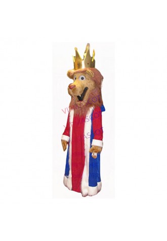 king lion mascot costume high quality new red mane golden crown royal lion theme anime cosplay costumes carnival fancy 2722