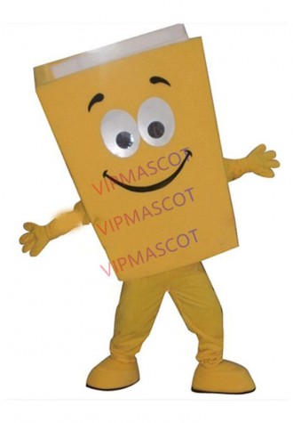 New Custom Advertising Costumes Yellow/Blue/Red Recycled Notebook Book Mascot Costume Cartoon Character Theme Mascotte Fancy1979