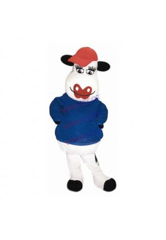 commercial cow mascot costume adult size newly custom cartoon milk cow theme anime cosplay costumes carnival fancy dress 2926
