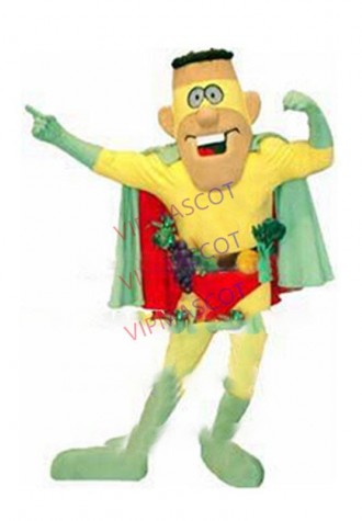 funny superman mascot costume adult size cartoon fruit/vegetable super hero theme anime cosplay costumes carnival fancy 2947